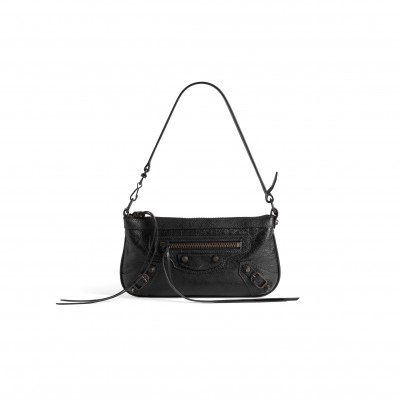 BALENCIAGA WOMEN'S LE CITY POUCH ON STRAP IN BLACK ‎8639602ABEK1000 (25*14*4cm)